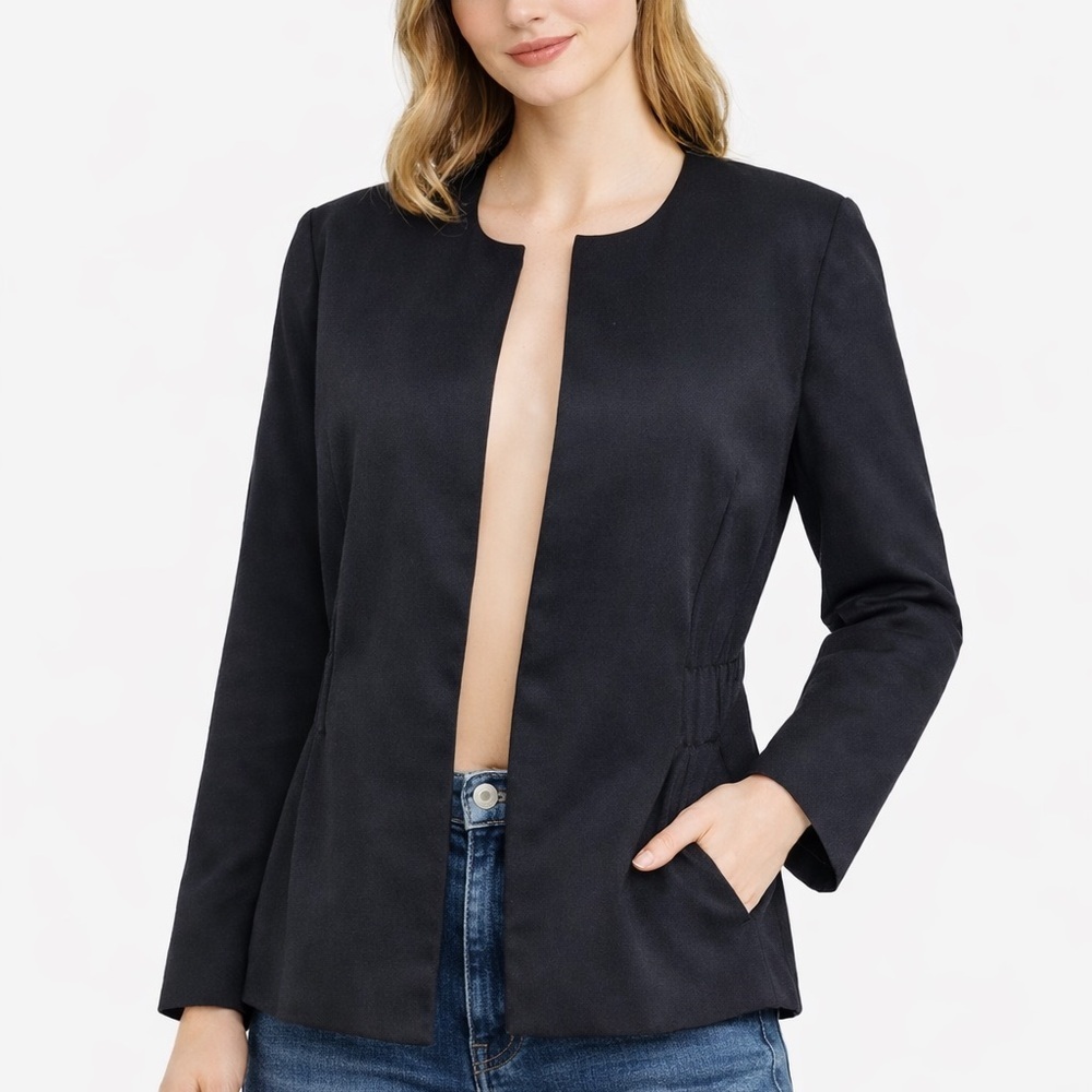 Theory Elegant Black Women's Button Blazer Jacket 80174104 Size 10